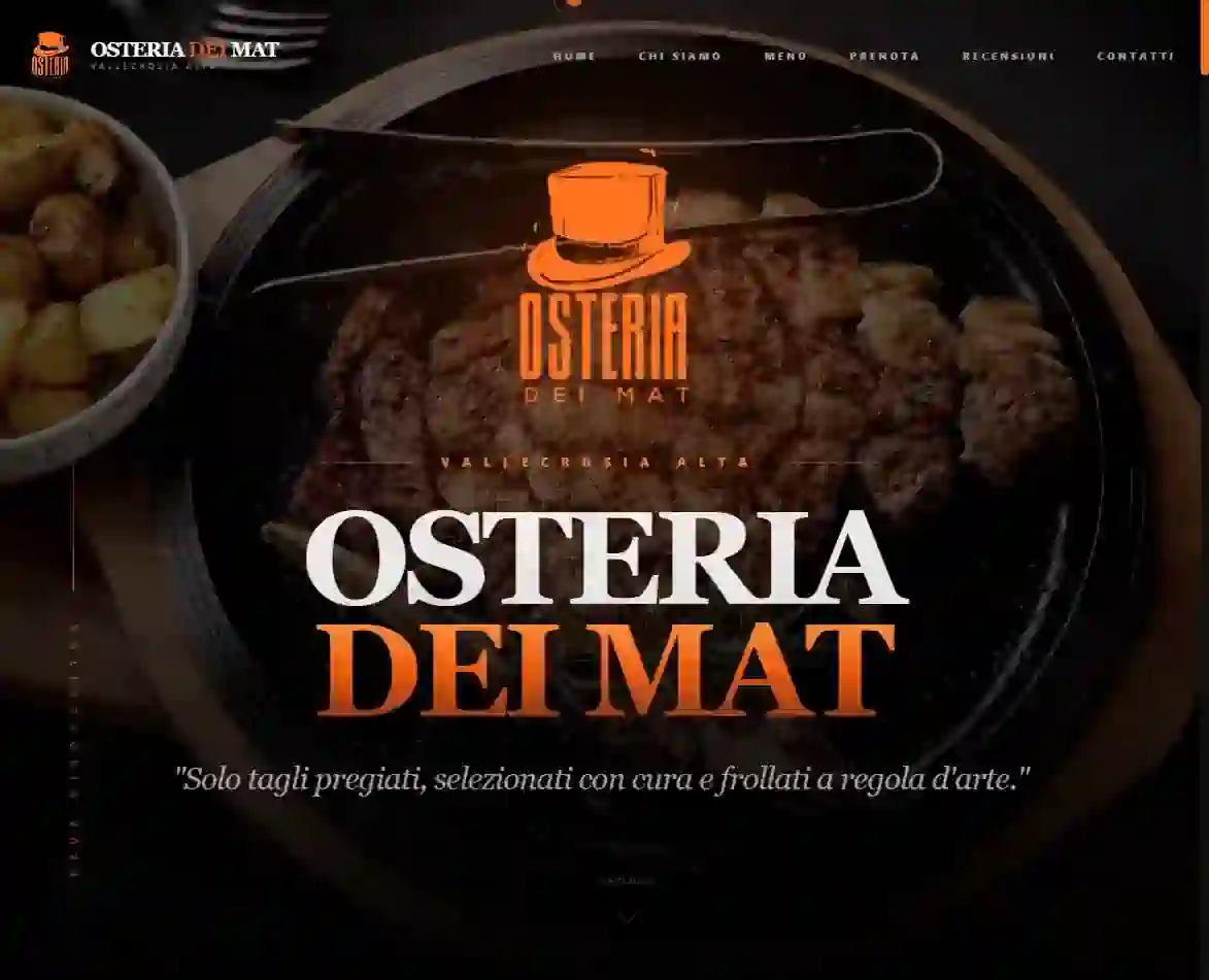 langing page osteria dei mat